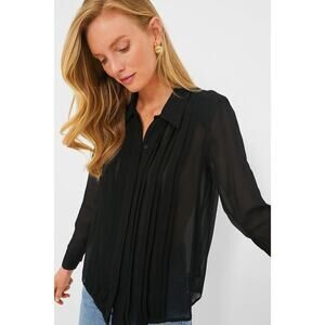 TUCKERNUCK Black Natalia Blouse Size XS NWT Retail $188 Tuckernuck